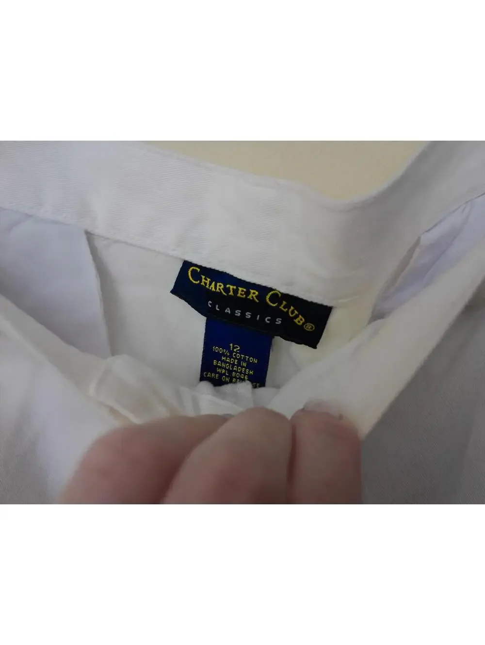 Charter Club Shorts Womens White Size‎ 12 Classic Fit High Rise Pleated NWT